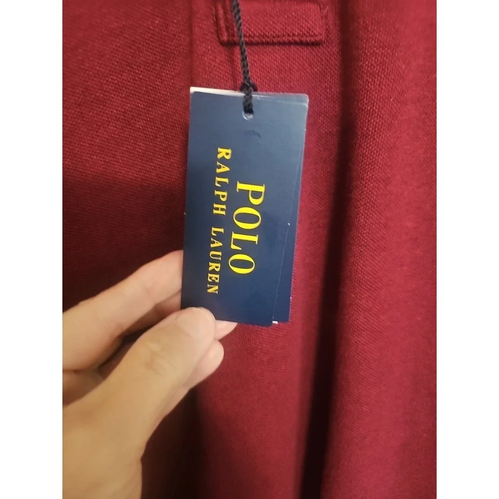 POLO RALPH LAUREN Men's 4LT Red LONG SLEEVE Casual Polo Shirt NWT